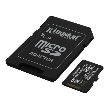 Karta pamięci Kingston microSDXC Canvas Select Plus 128GB C10 UHS-I/U1 A1 V10 + adapter