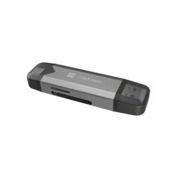 Czytnik kart Natec Scarab 3 USB-A + USB-C SD/MICRO SD USB 3.1 Gen 1 Szary