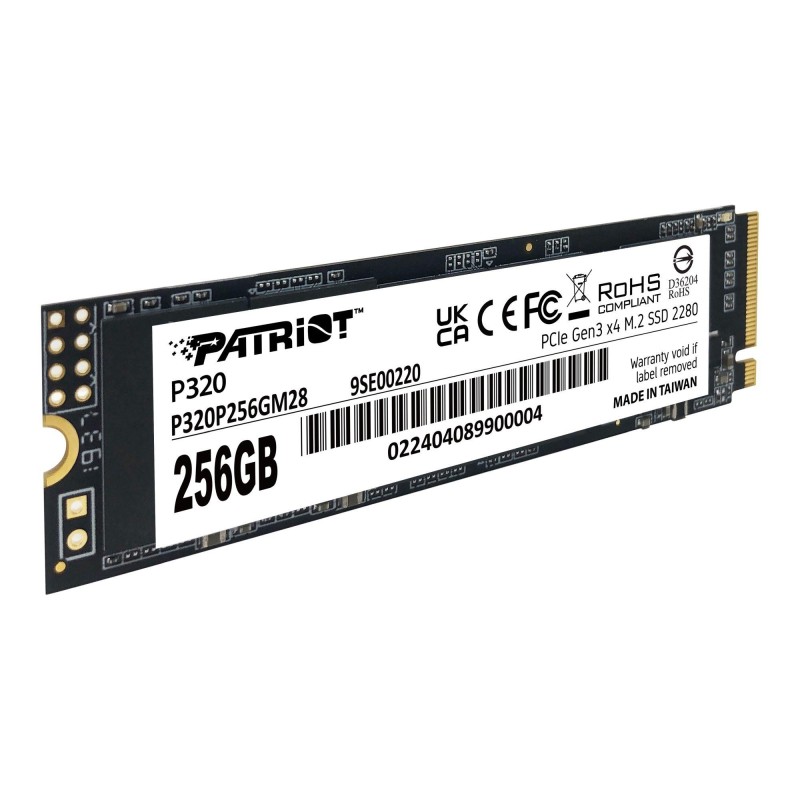 Dysk SSD Patriot P320 256GB M.2 2280 PCIe Gen3 x4 NVMe (2200/1200 MB/s)