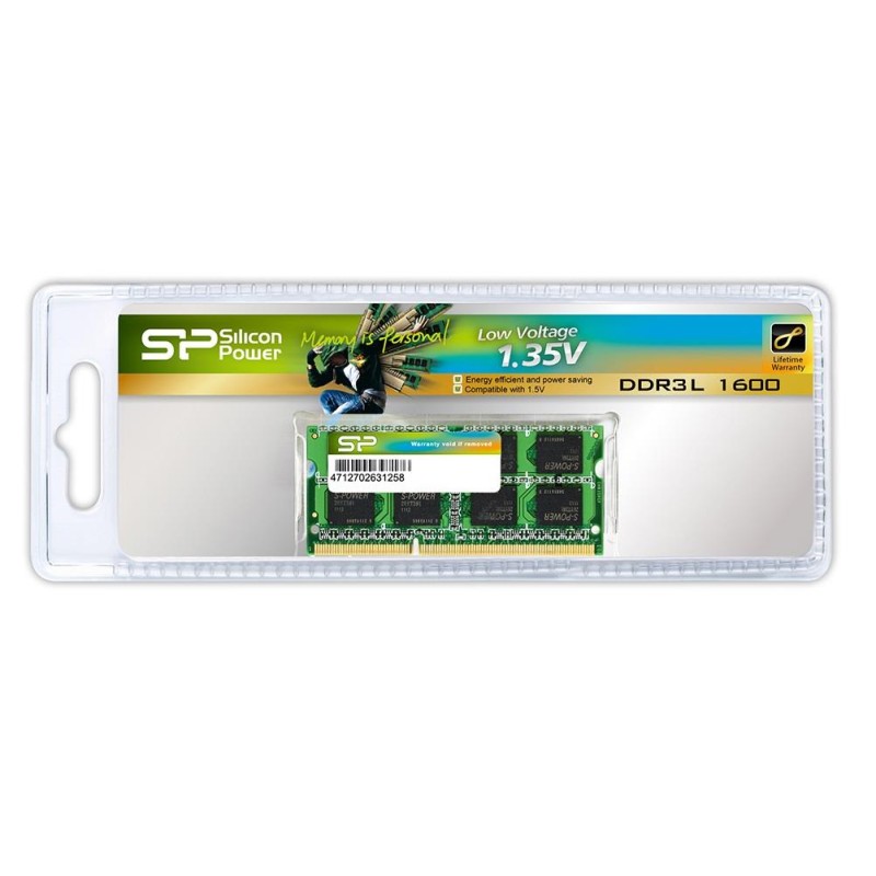 Pamięć SODIMM DDR3L Silicon Power 4GB (1x4GB) 1600MHz CL11 1,35V 512x8