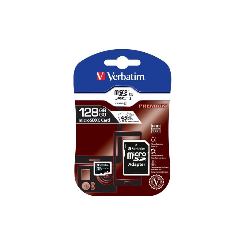Karta pamięci MicroSDXC Verbatim 128GB Class 10 + adapter