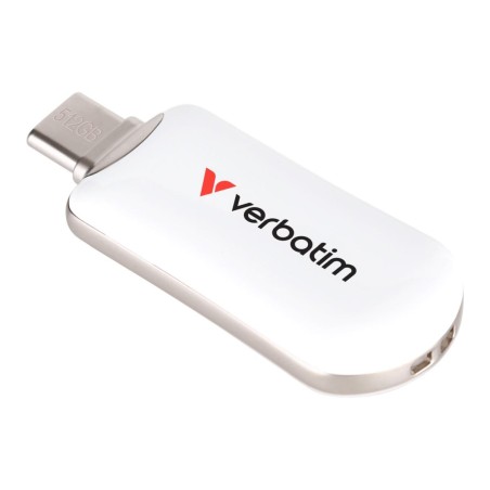 Pendrive Verbatim Plectra 512GB USB-C 3.0 White