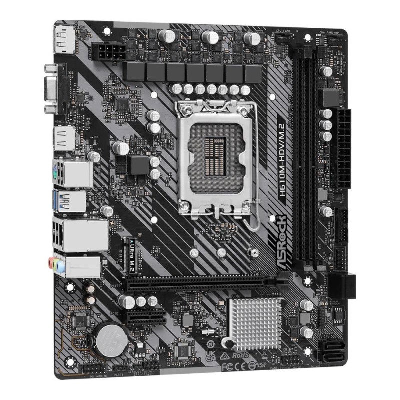 Płyta ASRock H610M-HDV/M.2 R2.0 /H610/DDR4/SATA3/M.2/USB3.0/PCIe4.0/s.1700/mATX