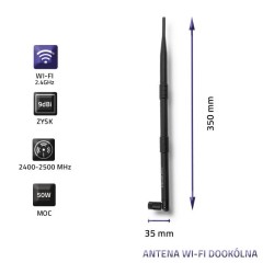 Antena Wi-Fi Qoltec dookólna | 9dBi