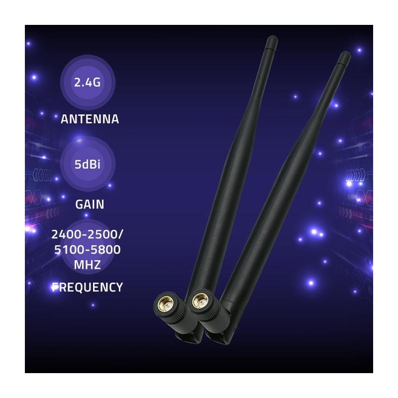 Antena Wi-Fi Qoltec 2.4/2.5GHz | 5.1/5.8GHz | 5dBi | dookólna | wewnętrzna