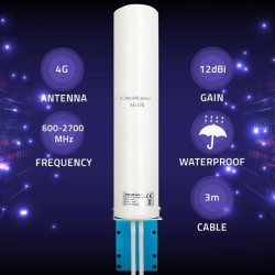 Antena 4G LTE Qoltec DUAL | 12dBi | dookólna | zewnętrzna