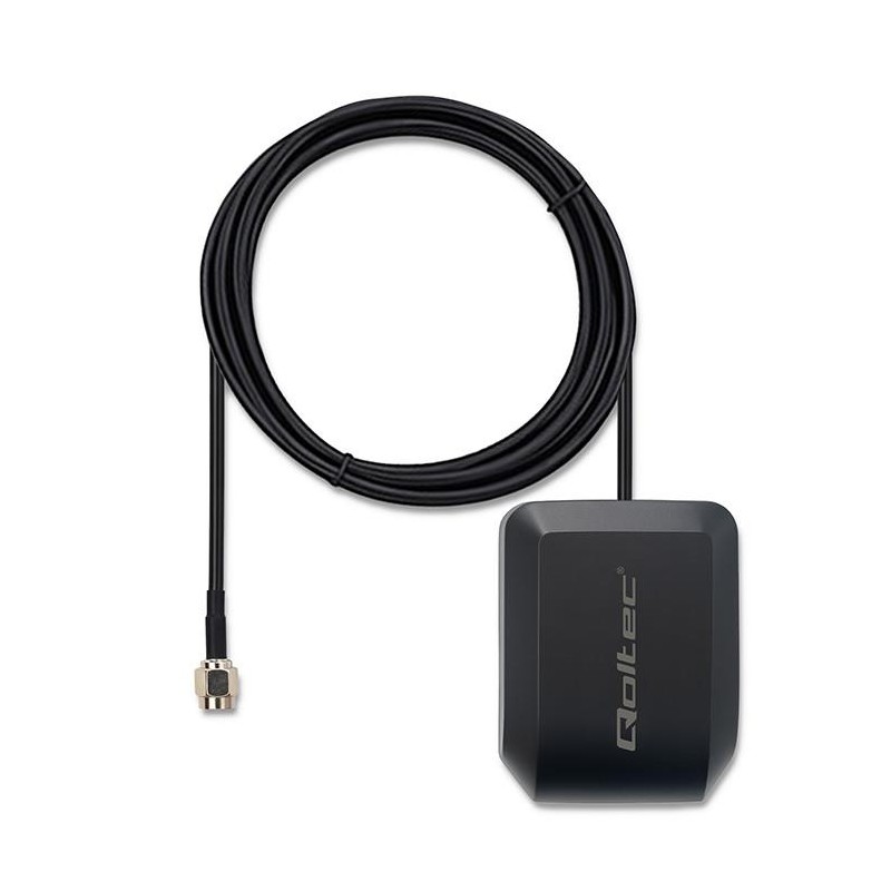 Antena GPS Qoltec GLONASS z podstawą magnetyczną | dookólna | 28dBi | SMA