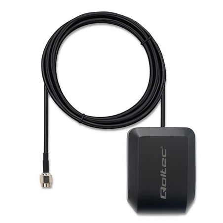 Antena GPS Qoltec GLONASS z podstawą magnetyczną | dookólna | 28dBi | SMA