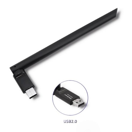 Adapter Qoltec Wi-Fi USB z anteną 6dBi | 150Mb/s