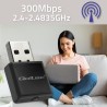 Karta sieciowa Qoltec Bezprzewodowy Ultra szybki mini adapter NANO WiFi | Standard N | USB 2.0 | 300Mbps