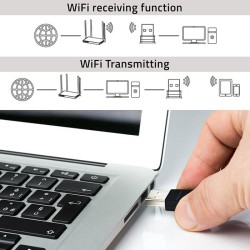 Adapter Wi-Fi Qoltec Bezprzewodowy | Standard AX | Bluetooth 5.4 | USB | 900Mbps
