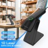 Czytnik kodów kreskowych Qoltec + stojak na skaner | 1D | USB