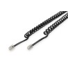 Kabel połączeniowy DIGITUS spiralny do słuchawek telefonicznych RJ10/RJ10 M/M czarny 2m