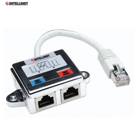 Rozdzielacz Intellinet RJ45x2 ekaranowany