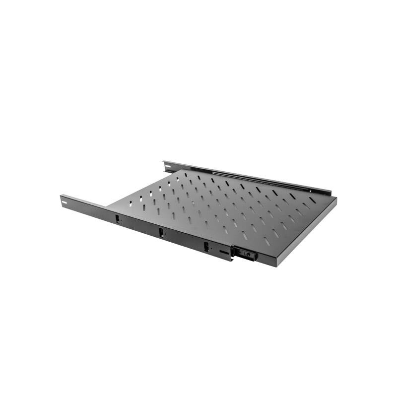 Półka do szaf wysuwana 19" 1000mm czarna Lanberg (1U 465x750mm, udźwig do 60kg, montaż 4-punktowy)