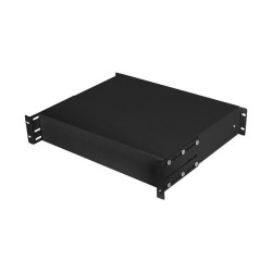 Szuflada do szaf 19" Lanberg 2U 360mm Czarna (2U / 483x360mm udźwig do 90kg, montaż 4 puntowy)