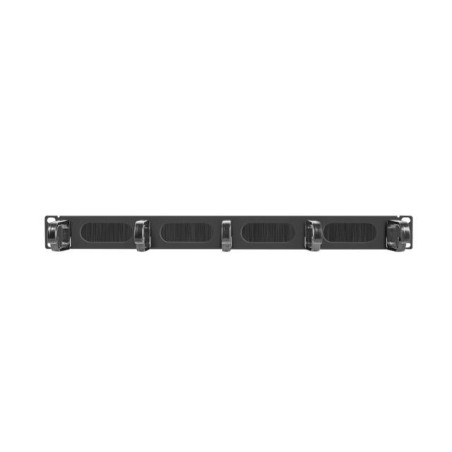 Organizer kabli Lanberg AK-1203-B 19" 1U z 5 uchwytami panel szczotkowany - typ B czarny