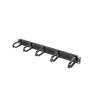 Organizer kabli Lanberg AK-1203-B 19" 1U z 5 uchwytami panel szczotkowany - typ B czarny