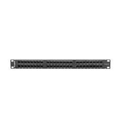 Patch panel Lanberg PPU6-1048-B 48 port 1U kat.6 czarny