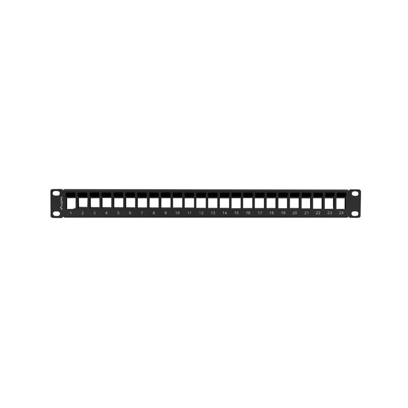 Patch panel pusty Lanberg PPKS-1024-B 24 port 1U 19" do modułów keystone czarny