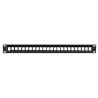 Patch panel pusty Lanberg PPKS-1024-B 24 port 1U 19" do modułów keystone czarny
