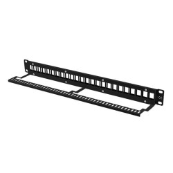 Patch panel pusty Lanberg PPKS-1024-B 24 port 1U 19" do modułów keystone czarny