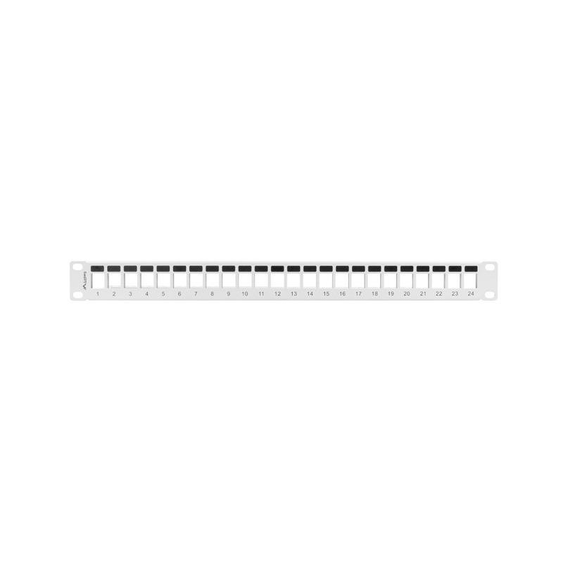 Patch panel pusty Lanberg PPKS-1024-S 24 port 1U 19" do modułów keystone szary