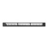 Patch panel pusty Lanberg PPKS-1124-B 24 port 1U 19" z organizerem do modułów keystone czarny