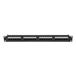 Patch panel Lanberg 24 port 1U kat.6A czarny