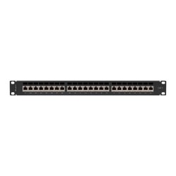 Patch panel Lanberg 24 port 1U kat.7 ekranowany czarny