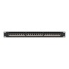 Patch panel Lanberg 24 port 1U kat.7 ekranowany czarny