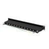 Patch panel Lanberg 24 port 1U kat.7 ekranowany czarny