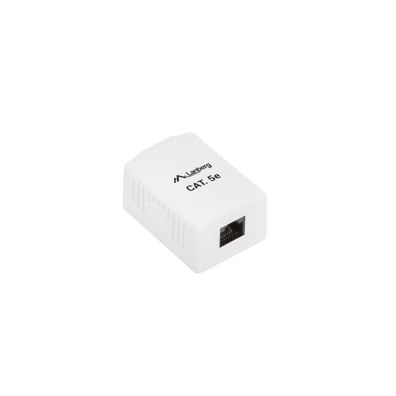 Gniazdo natynkowe Lanberg OU5-0001-W kat.5e 1X RJ45