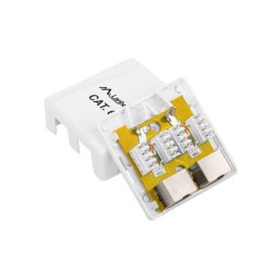 Gniazdo natynkowe Lanberg OS6-0002-W kat.6 ekranowane 2X RJ45