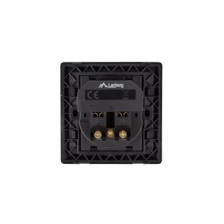 Gniazdo podtynkowe Lanberg 230V pojedyncze + 2x USB 2.1 A schuko czarne