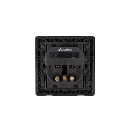Gniazdo podtynkowe Lanberg 230V pojedyncze + 2x USB 2.1 A schuko czarne