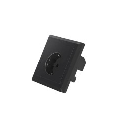 Gniazdo podtynkowe Lanberg 230V pojedyncze + 2x USB 2.1 A schuko czarne