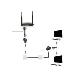 Adapter Lanberg złączka sieciowa spliter RJ-45 - RJ-45 X2 ekranowany