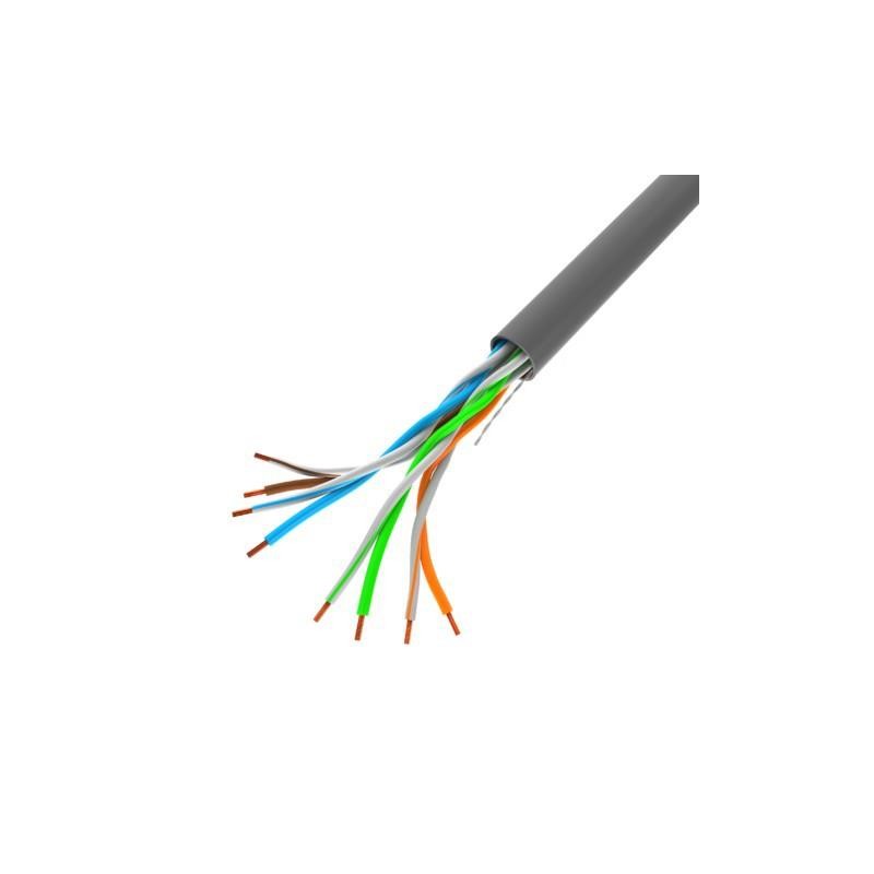 Kabel LAN Lanberg UTP Kat.5e 100m drut CU szary Fluke passed