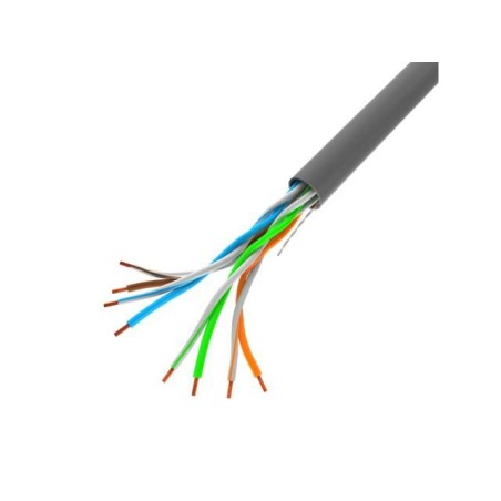 Kabel LAN Lanberg UTP Kat.5e 100m drut CU szary Fluke passed