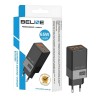 Ładowarka sieciowa Beline 65W GaN 2xUSB-C PD 3.0 + 1xUSB-A QC 3.0 bez kabla - czarna