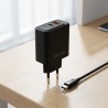 Ładowarka sieciowa Beline 45W 1xUSB-C + 1xUSB GaN PD 3.0 QC 3.0 bez kabla - czarna