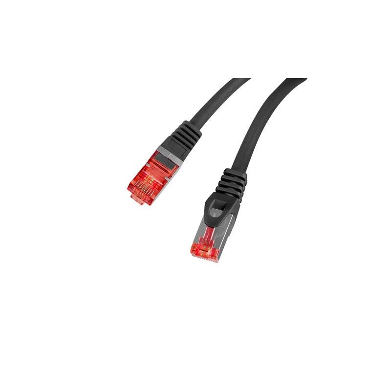 Patchcord Lanberg S/FTP kat.6 1m LSZH CU fluke passed czarny