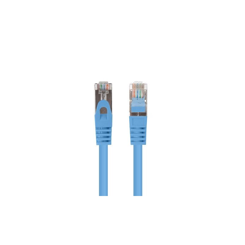 Patchcord Lanberg FTP kat.6 0,5m niebieski 10-pack