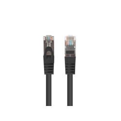 Patchcord Lanberg FTP kat.6 0,5m czarny 10-pack