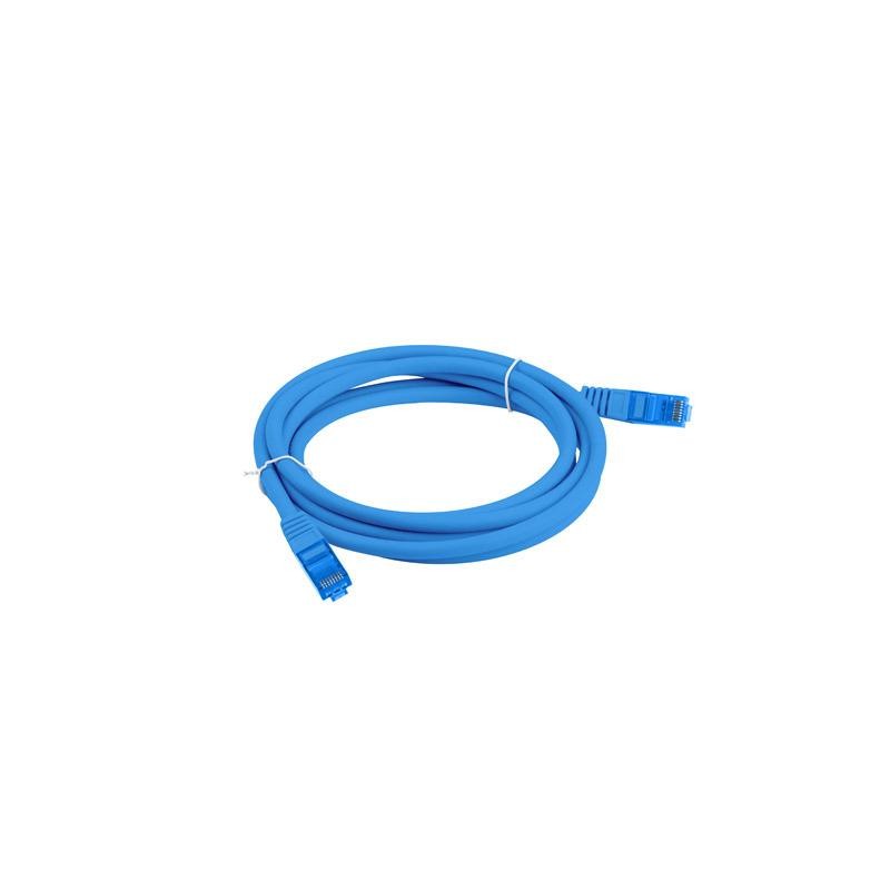Patchcord Lanberg S/FTP kat.6A 0,5m LSZH CCA fluke passed niebieski