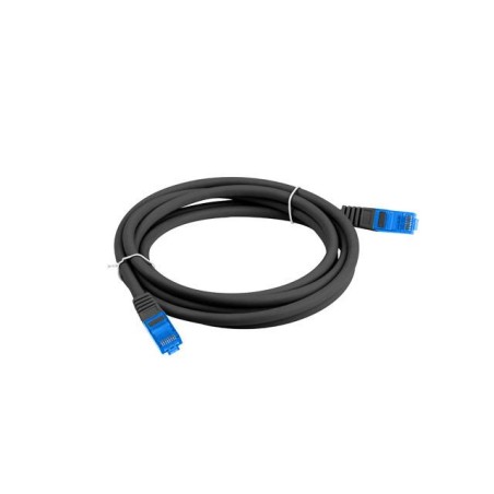 Patchcord Lanberg S/FTP kat.6A 0,5m LSZH CCA fluke passed czarny