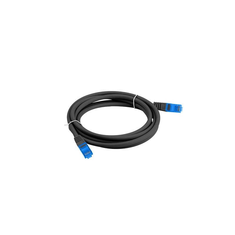 Patchcord Lanberg S/FTP kat.6A 3m LSZH CCA fluke passed czarny