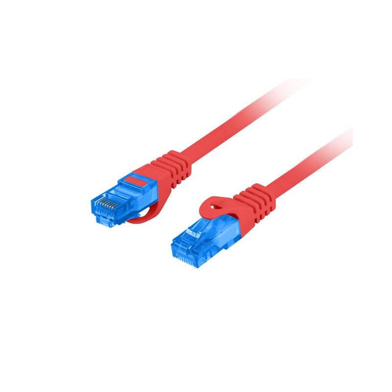 Patchcord Lanberg S/FTP kat.6A 0,5m LSZH CCA fluke passed czerwony