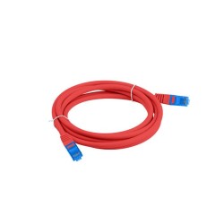 Patchcord Lanberg S/FTP kat.6A 1m LSZH CCA fluke passed czerwony